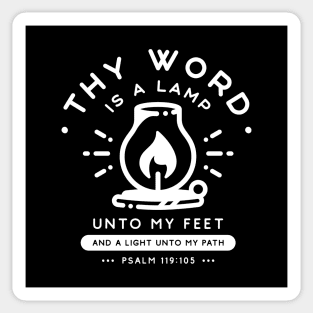 Thy Word Is A Lamp - Psalm 119:105 (White) Sticker